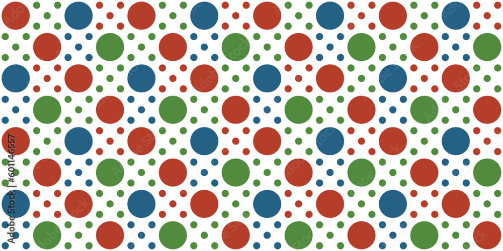 Poster polka dots from small and very large circles. for print and seamless surfaces.