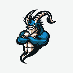 Asian dragon esport mascot logo illustration © Dipu