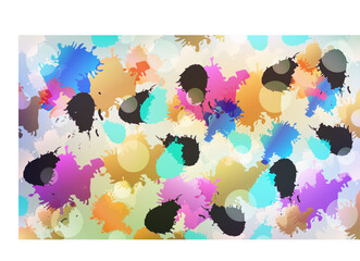 Splashes background in color illustration