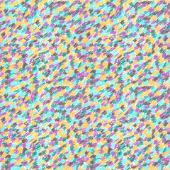 Hand drawn pastel chalk design elements with colorful dots and spots in blue, orange, grey, lilac colors as abstract background