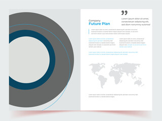 Fototapeta premium Professional Booklet Design, Company profile brochure template layout, blue color shape template design, Vector Template, post design, annual report, two Color, modern brochure design