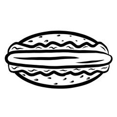 Burger Line Art