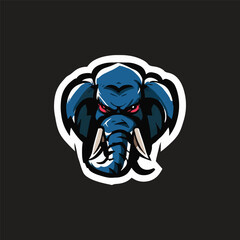 Elephant mascot logo design 
