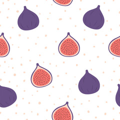 Vector pattern with figs