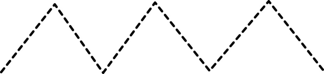 Dashed zig zag Line