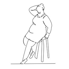 fat woman model posing