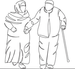 husband wife old muslims