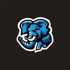 Elephant mascot logo design 