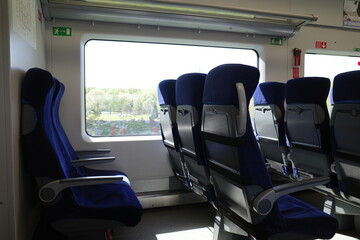 interior of a passenger train