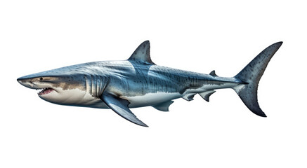 Fototapeta premium Photo of a Great Shark isolated on a white background