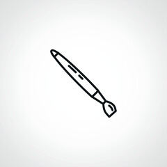 Obraz premium Paint brush line icon. artistic paint brush outline icon.