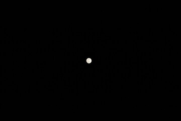 Full moon on the sky shining during the bright night. Slovakia