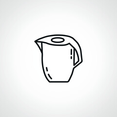 Electric kettle line icon, teapot linear icon.