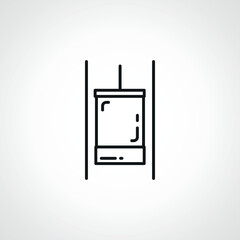 elevator line icon. lift outline icon.