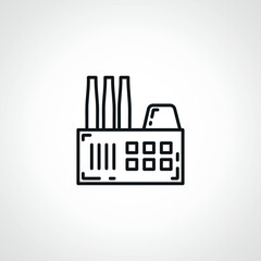 factory line icon. factory linear icon.