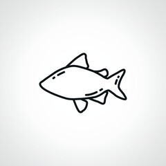 Fish line icon, Fish linear icon