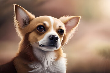 Obraz premium cute chihuahua portrait (Generative AI, Generativ, KI)