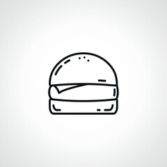 Burger line icon. hamburger linear icon