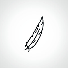 Feather line icon. Feather linear icon.