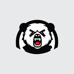 Panda Mascot Logo