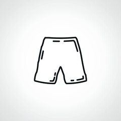Men shorts line icon. shorts outline icon
