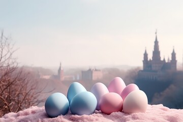 Easter Eggs, generative AI - obrazy, fototapety, plakaty