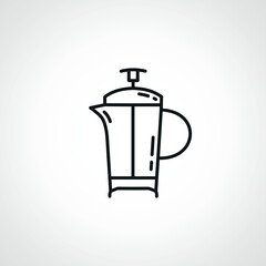 kettle for tea line icon. tea linear icon.