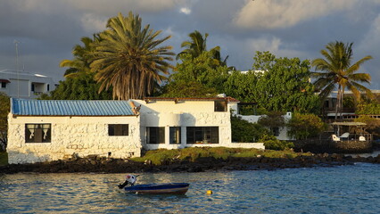 Fototapeta na wymiar Coast in Puerto Ayora on Santa Cruz island of Galapagos islands, Ecuador, South America 
