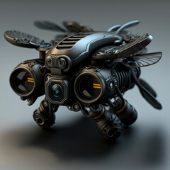Cyberpunk futuristic sentinel nano drone ,made with Generative AI - obrazy, fototapety, plakaty