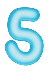 Naklejka premium Numbers of blue metallic 3D