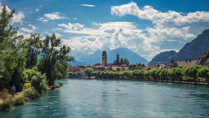The embankment of Interlaken - Switzerland