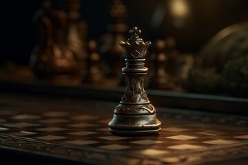 A chess pawn. Created digitally. Generative AI