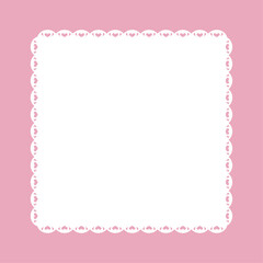 ハートのレースのフレーム素材