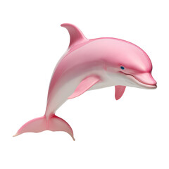 Pink dolphin on a transparant background, PNG