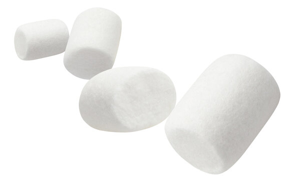 Flying marshmallows cut out
