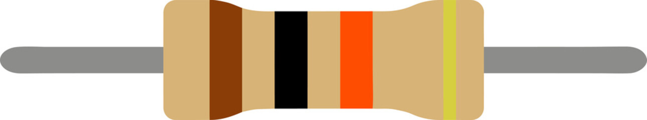 Electronic circuit elements integrated resistors and transistors