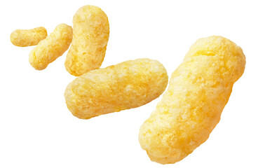 Flying delicious corn sticks, cut out