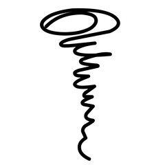 Hand Drawn Doodle Tornado