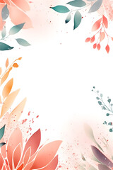 Fototapeta na wymiar Template for greeting card with stylized flowers