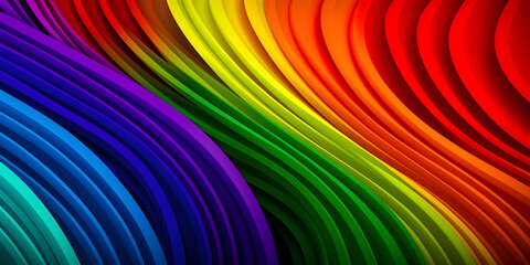 Naklejka premium Colorful background in the colors of the rainbow. A symbol of the LGBT community. Generative AI 