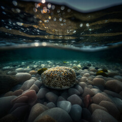 Obraz na płótnie Canvas Pebbles, underwater, sea,