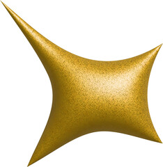 Golden texture 3d abstract sparkle shape png