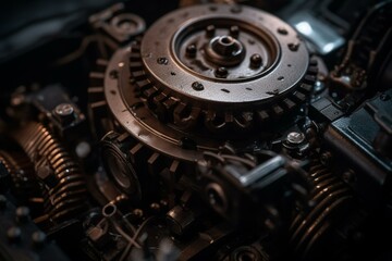 Image of gears. Generative AI