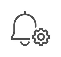 Notification related icon outline and linear vector.