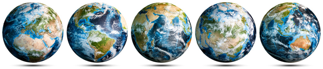 World map planet Earth set - obrazy, fototapety, plakaty