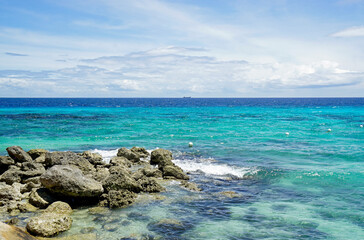 scenic coast of cebu island on the philippines