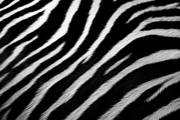 Fototapeta na wymiar a close up of a black and white zebra's fur textured with white fur on the back of it's head and neck. generative ai