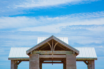Gazebo house on the beach