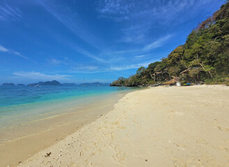 tropical idyllic beach on palawan island in el nido