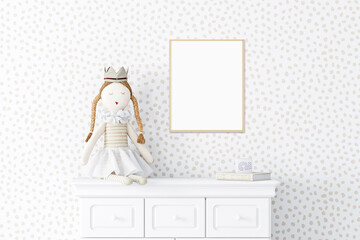 Mockup poster in children room 8x10